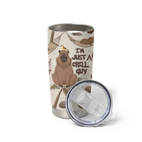Chill Capybara Vibes Tumbler Cup with Hammock and Coconut Tropical Relaxed Style