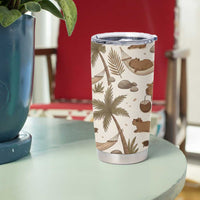 Chill Capybara Vibes Tumbler Cup with Hammock and Coconut Tropical Relaxed Style