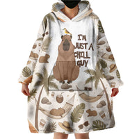 Chill Capybara Vibes Wearable Blanket Hoodie with Hammock and Coconut Tropical Relaxed Style