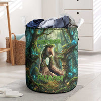 Brr Brr Patapim Laundry Basket Glowing Heart and Magical Tree Roots in Enchanted Woods