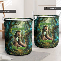 Brr Brr Patapim Laundry Basket Glowing Heart and Magical Tree Roots in Enchanted Woods