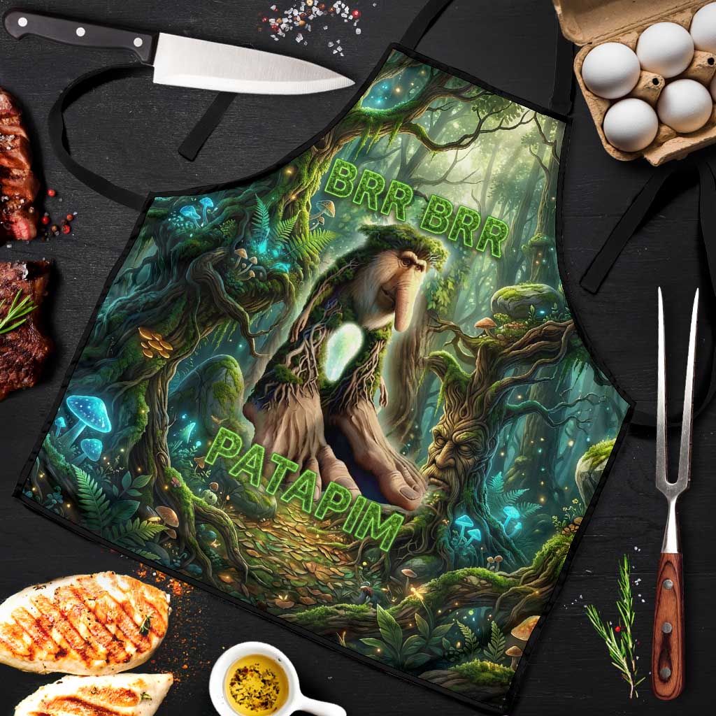 Brr Brr Patapim Apron Glowing Heart and Magical Tree Roots in Enchanted Woods