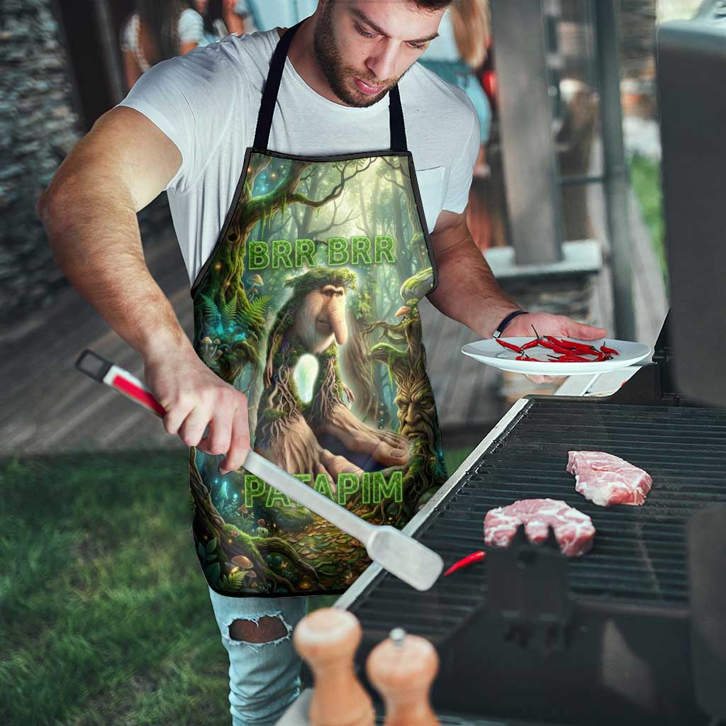Brr Brr Patapim Apron Glowing Heart and Magical Tree Roots in Enchanted Woods