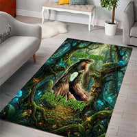 Brr Brr Patapim Area Rug Glowing Heart and Magical Tree Roots in Enchanted Woods