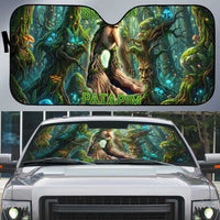 Brr Brr Patapim Auto Sun Shade Glowing Heart and Magical Tree Roots in Enchanted Woods