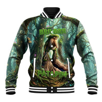 Brr Brr Patapim Baseball Jacket Glowing Heart and Magical Tree Roots in Enchanted Woods