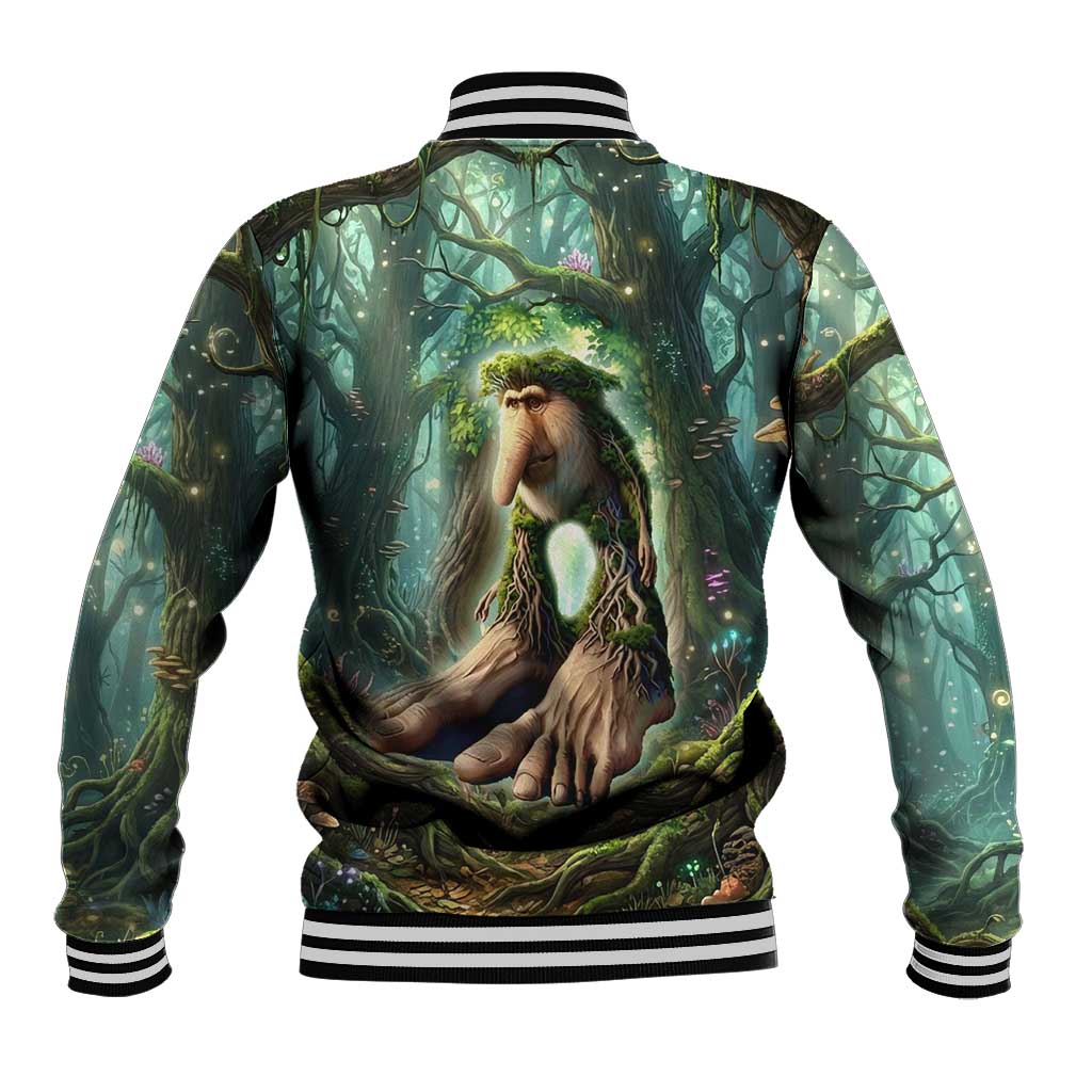 Brr Brr Patapim Baseball Jacket Glowing Heart and Magical Tree Roots in Enchanted Woods