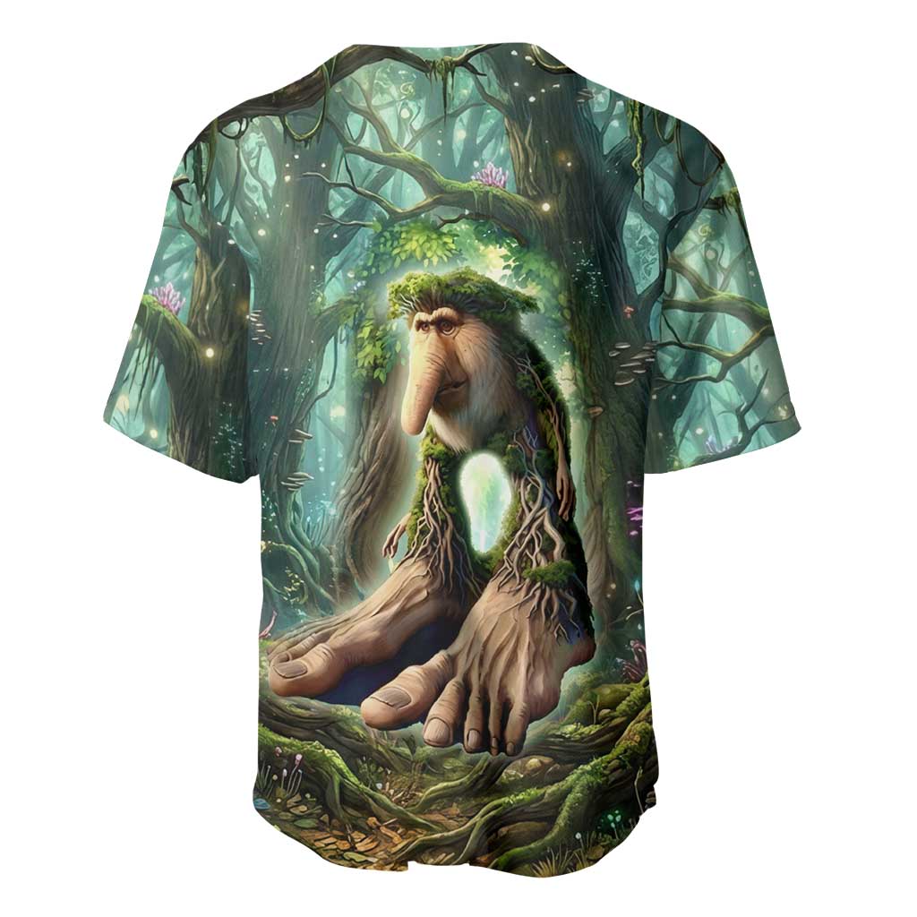 Brr Brr Patapim Baseball Jersey Glowing Heart and Magical Tree Roots in Enchanted Woods