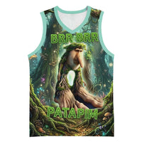 Brr Brr Patapim Basketball Jersey Glowing Heart and Magical Tree Roots in Enchanted Woods