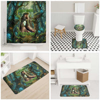 Brr Brr Patapim Bathroom Set Glowing Heart and Magical Tree Roots in Enchanted Woods