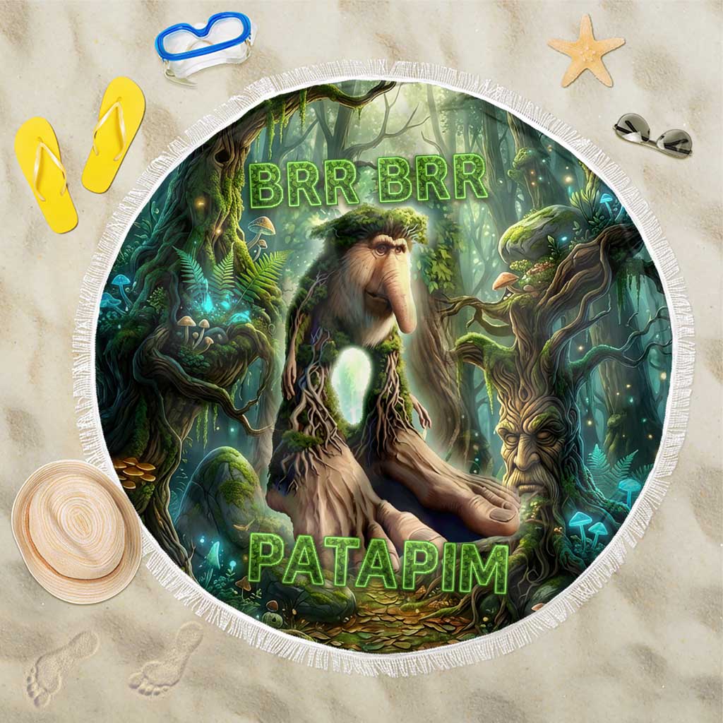 Brr Brr Patapim Beach Blanket Glowing Heart and Magical Tree Roots in Enchanted Woods