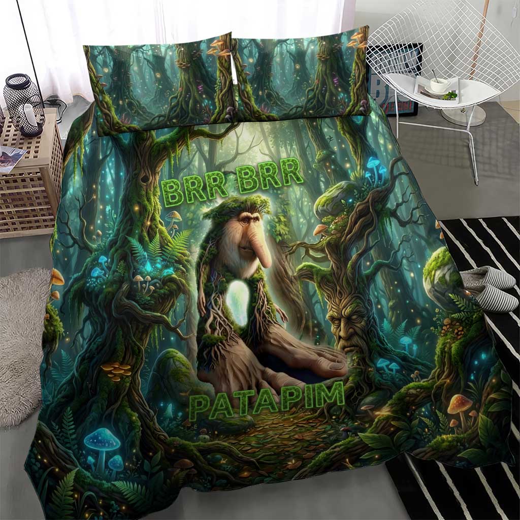Brr Brr Patapim Bedding Set Glowing Heart and Magical Tree Roots in Enchanted Woods