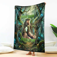 Brr Brr Patapim Blanket Glowing Heart and Magical Tree Roots in Enchanted Woods