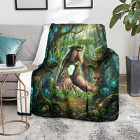 Brr Brr Patapim Blanket Glowing Heart and Magical Tree Roots in Enchanted Woods