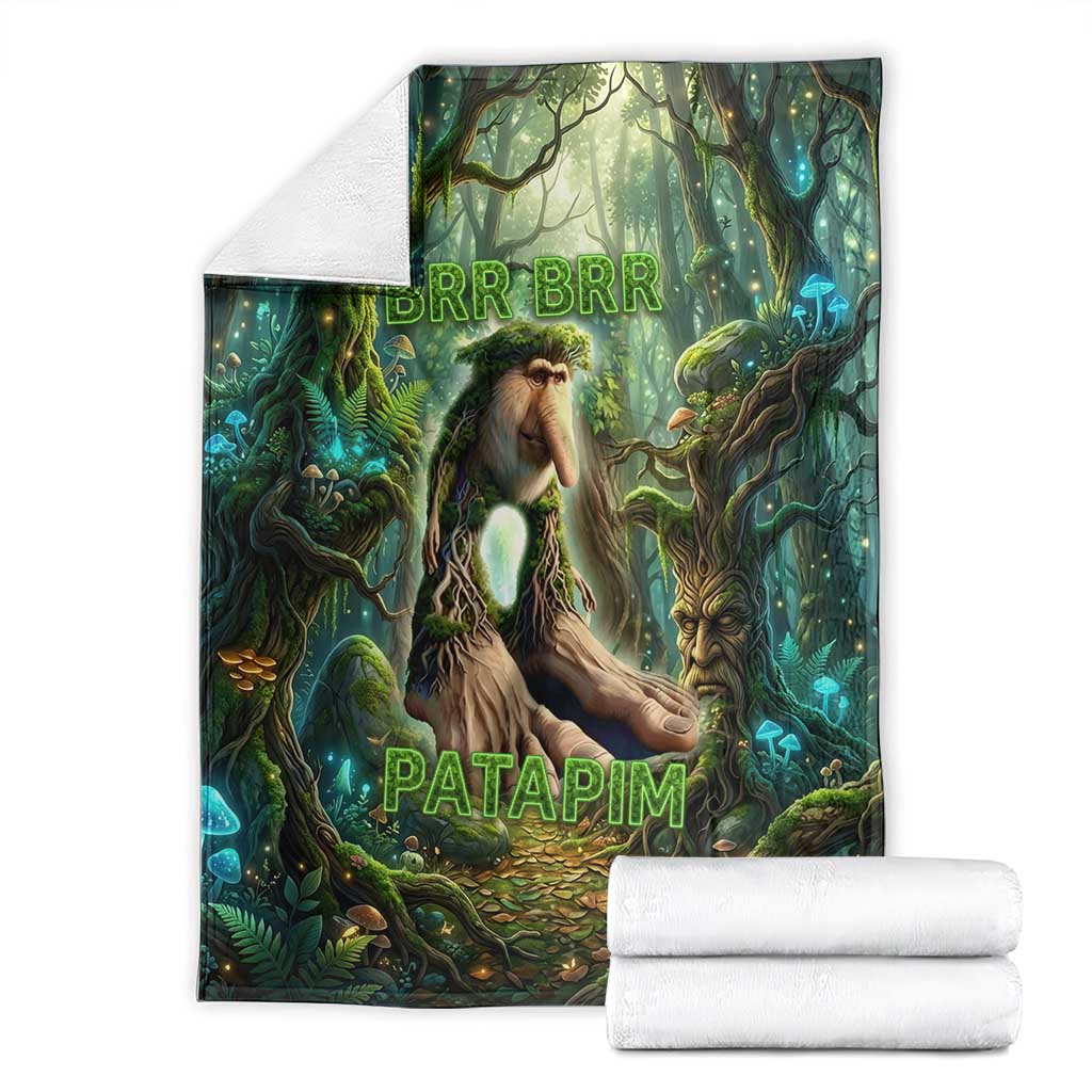 Brr Brr Patapim Blanket Glowing Heart and Magical Tree Roots in Enchanted Woods