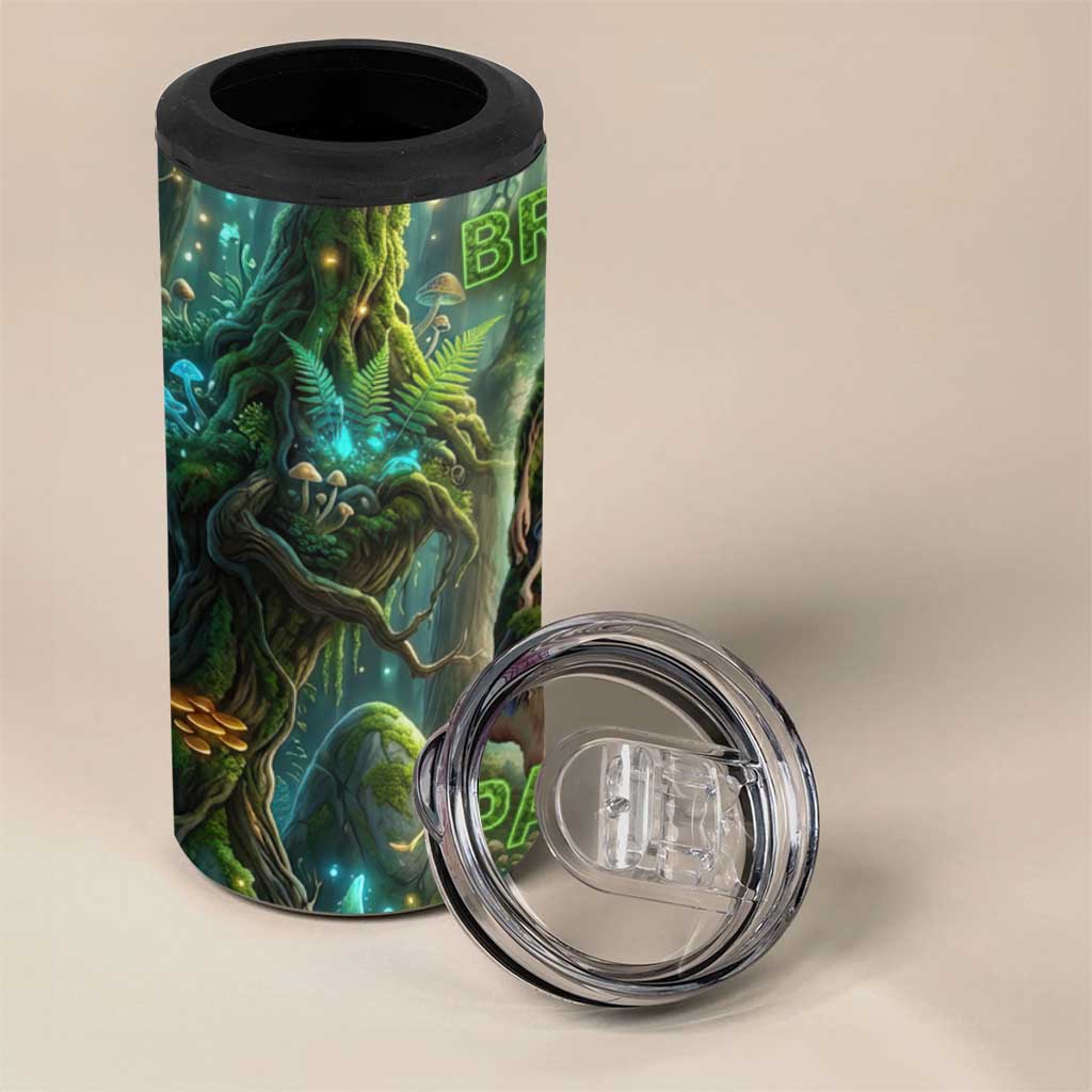 Brr Brr Patapim 4 in 1 Can Cooler Tumbler Glowing Heart and Magical Tree Roots in Enchanted Woods