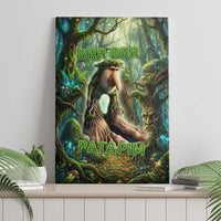 Brr Brr Patapim Canvas Wall Art Glowing Heart and Magical Tree Roots in Enchanted Woods