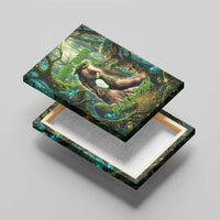 Brr Brr Patapim Canvas Wall Art Glowing Heart and Magical Tree Roots in Enchanted Woods