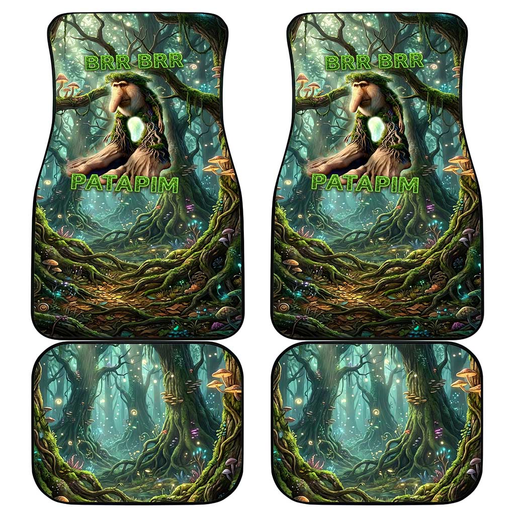 Brr Brr Patapim Car Mats Glowing Heart and Magical Tree Roots in Enchanted Woods