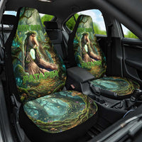 Brr Brr Patapim Car Seat Cover Glowing Heart and Magical Tree Roots in Enchanted Woods