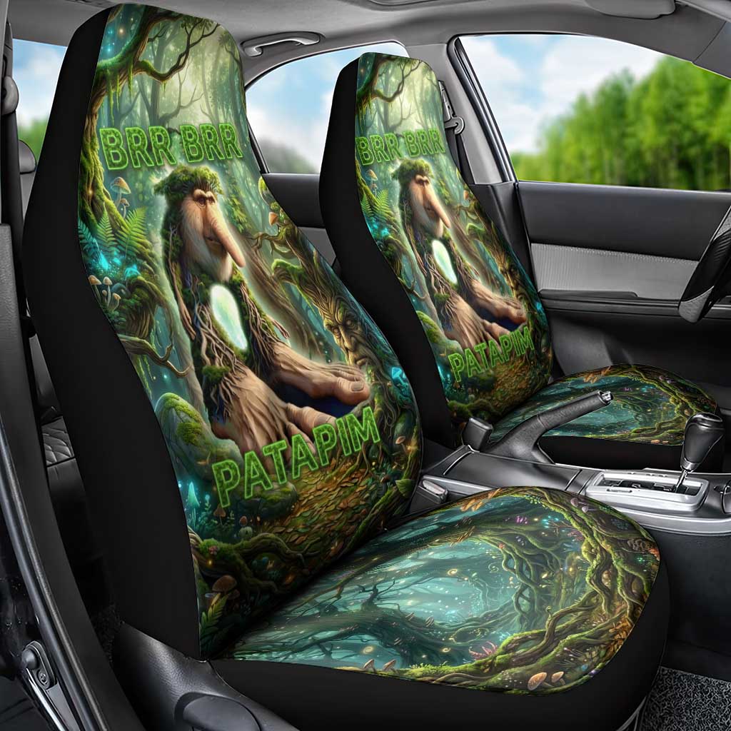 Brr Brr Patapim Car Seat Cover Glowing Heart and Magical Tree Roots in Enchanted Woods