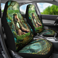 Brr Brr Patapim Car Seat Cover Glowing Heart and Magical Tree Roots in Enchanted Woods