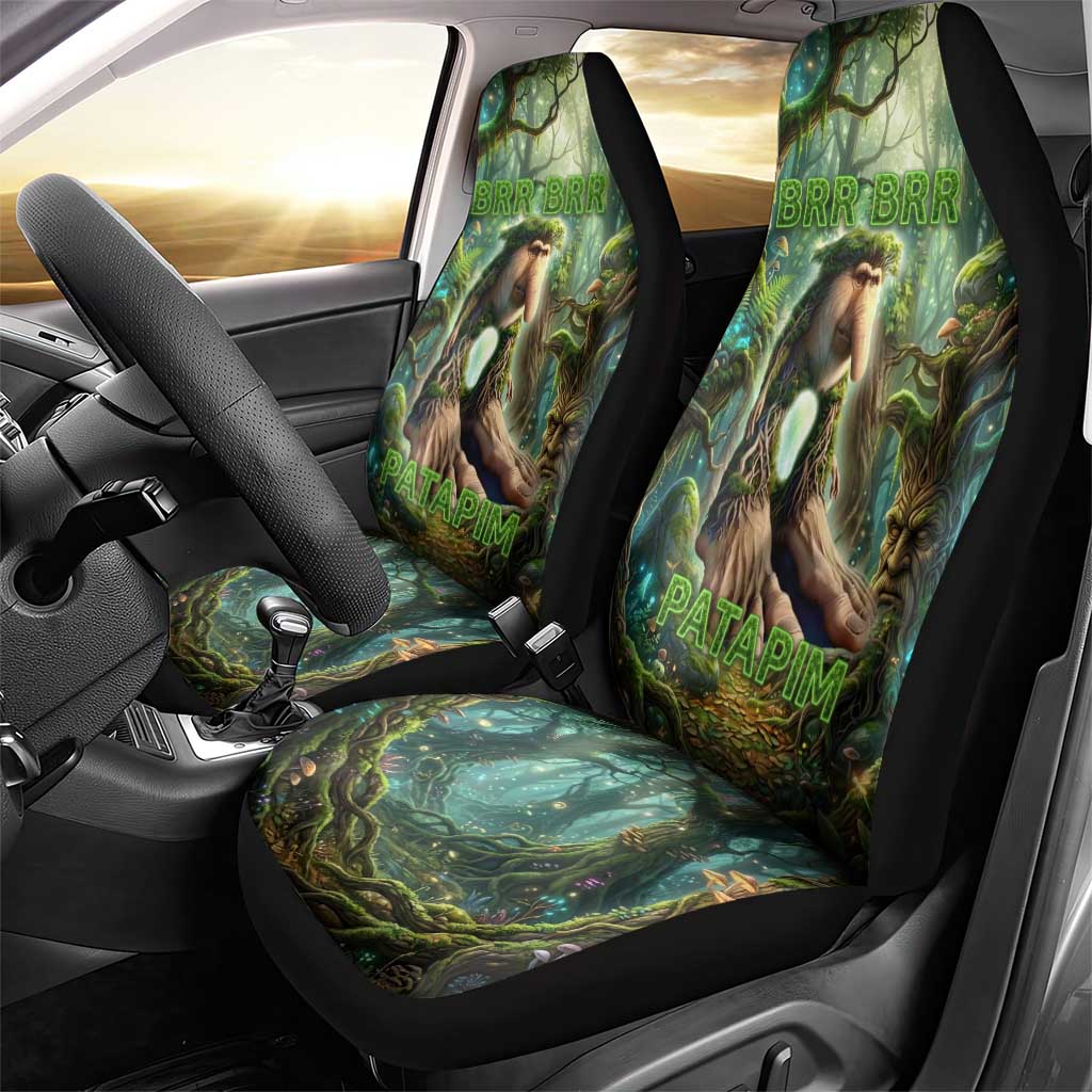 Brr Brr Patapim Car Seat Cover Glowing Heart and Magical Tree Roots in Enchanted Woods