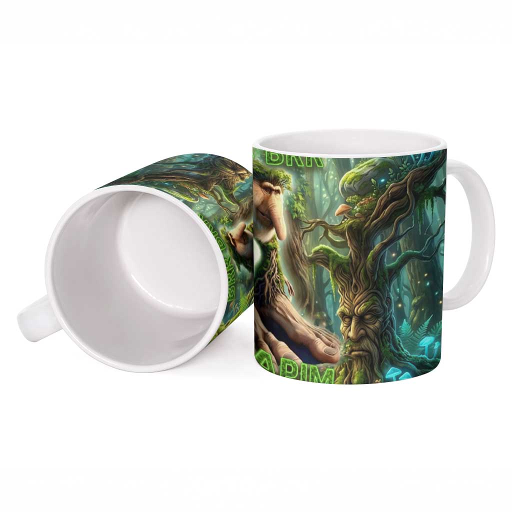 Brr Brr Patapim Ceramic Mug Glowing Heart and Magical Tree Roots in Enchanted Woods