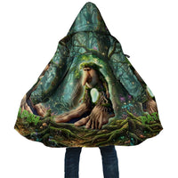 Brr Brr Patapim Cloak Glowing Heart and Magical Tree Roots in Enchanted Woods
