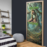 Brr Brr Patapim Door Cover Glowing Heart and Magical Tree Roots in Enchanted Woods