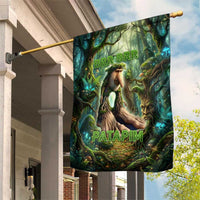 Brr Brr Patapim Garden Flag Glowing Heart and Magical Tree Roots in Enchanted Woods