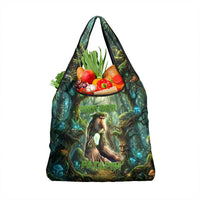 Brr Brr Patapim Grocery Bag Glowing Heart and Magical Tree Roots in Enchanted Woods