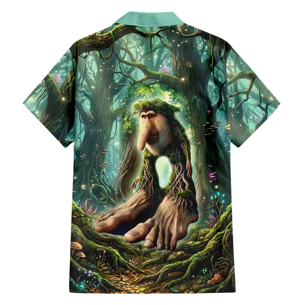 Brr Brr Patapim Hawaiian Shirt Glowing Heart and Magical Tree Roots in Enchanted Woods