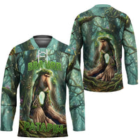 Brr Brr Patapim Hockey Jersey Glowing Heart and Magical Tree Roots in Enchanted Woods
