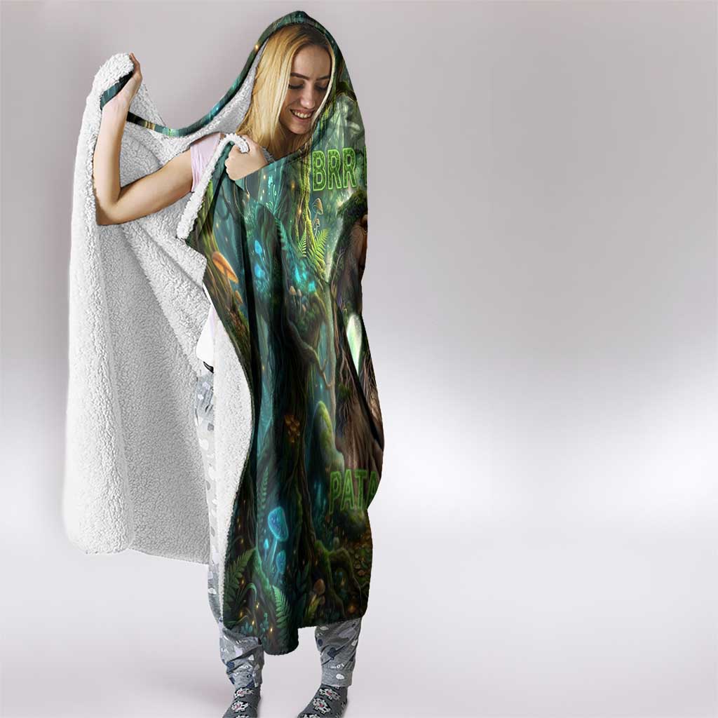 Brr Brr Patapim Hooded Blanket Glowing Heart and Magical Tree Roots in Enchanted Woods