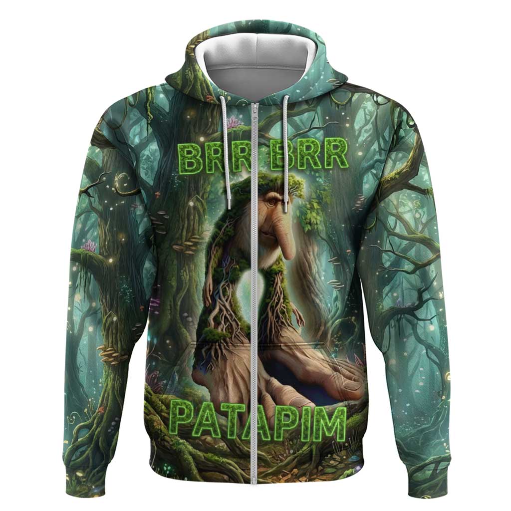 Brr Brr Patapim Hoodie Glowing Heart and Magical Tree Roots in Enchanted Woods