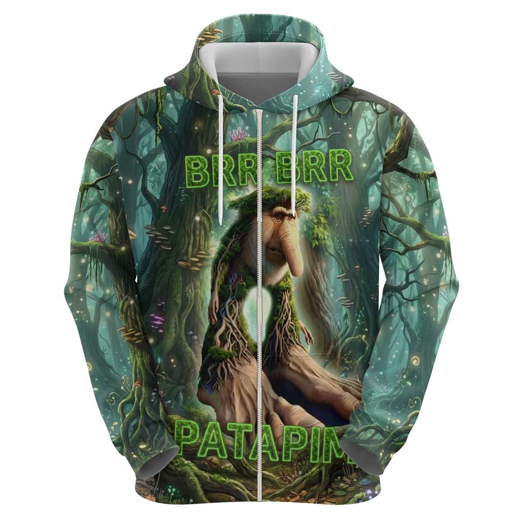 Brr Brr Patapim Hoodie Glowing Heart and Magical Tree Roots in Enchanted Woods