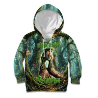 Brr Brr Patapim Kid Hoodie Glowing Heart and Magical Tree Roots in Enchanted Woods