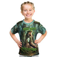 Brr Brr Patapim Kid T Shirt Glowing Heart and Magical Tree Roots in Enchanted Woods