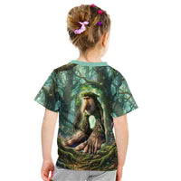 Brr Brr Patapim Kid T Shirt Glowing Heart and Magical Tree Roots in Enchanted Woods