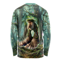 Brr Brr Patapim Long Sleeve Shirt Glowing Heart and Magical Tree Roots in Enchanted Woods