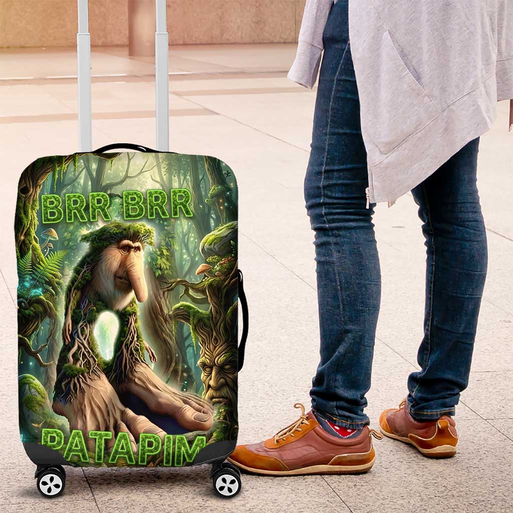 Brr Brr Patapim Luggage Cover Glowing Heart and Magical Tree Roots in Enchanted Woods