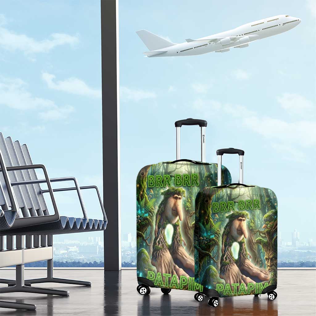 Brr Brr Patapim Luggage Cover Glowing Heart and Magical Tree Roots in Enchanted Woods