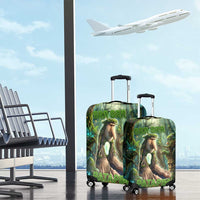 Brr Brr Patapim Luggage Cover Glowing Heart and Magical Tree Roots in Enchanted Woods