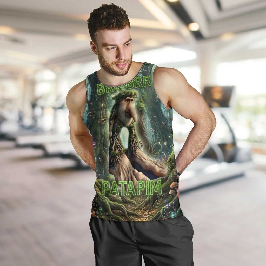 Brr Brr Patapim Men Tank Top Glowing Heart and Magical Tree Roots in Enchanted Woods