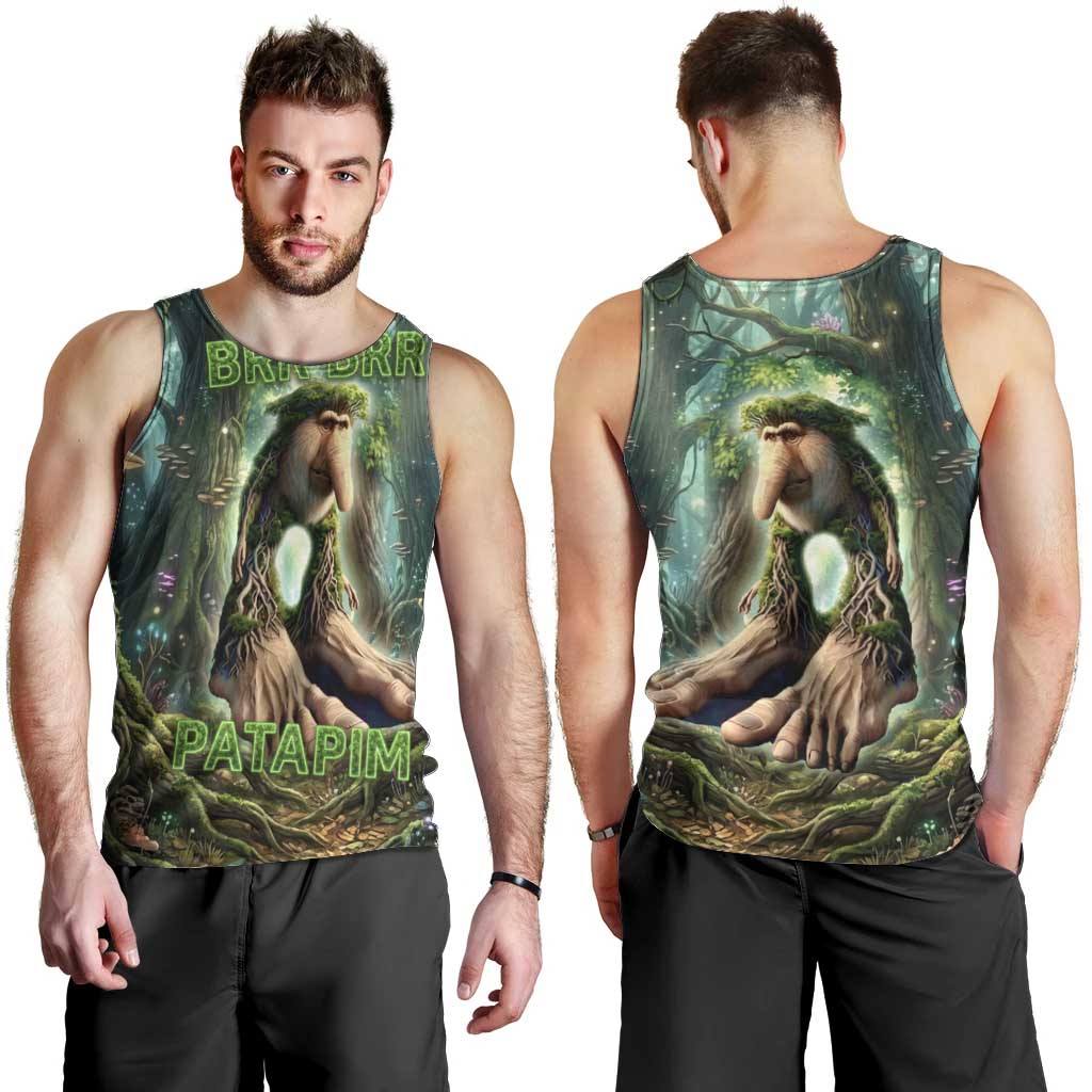 Brr Brr Patapim Men Tank Top Glowing Heart and Magical Tree Roots in Enchanted Woods