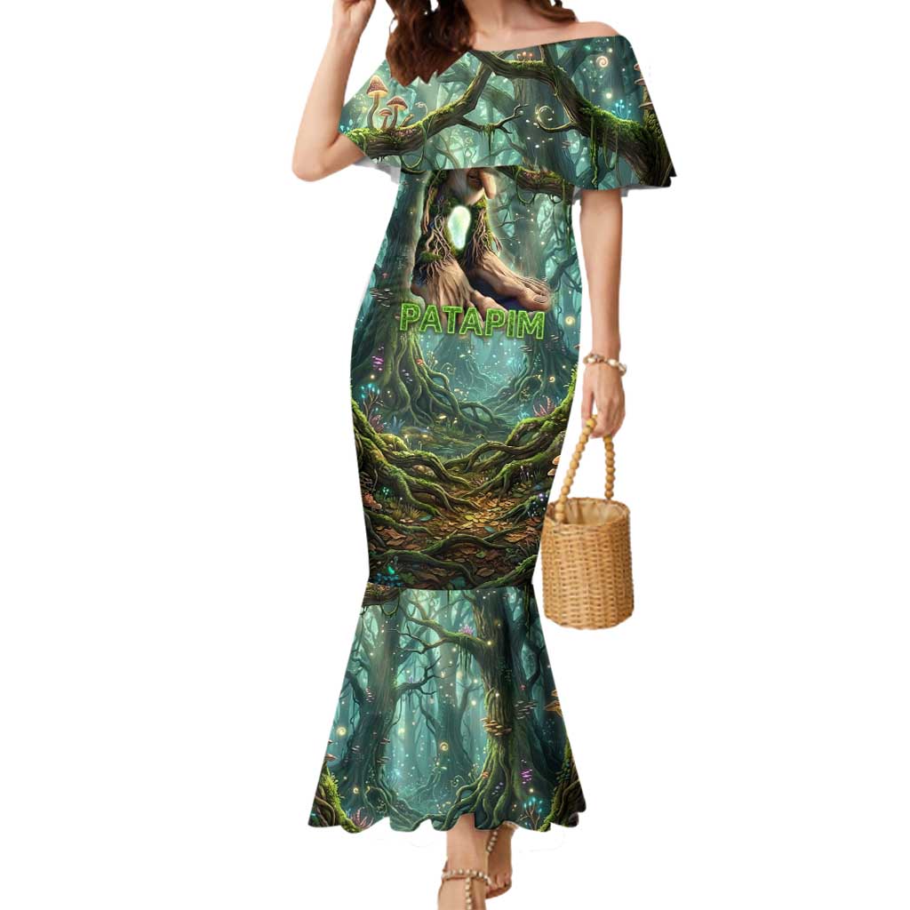 Brr Brr Patapim Mermaid Dress Glowing Heart and Magical Tree Roots in Enchanted Woods