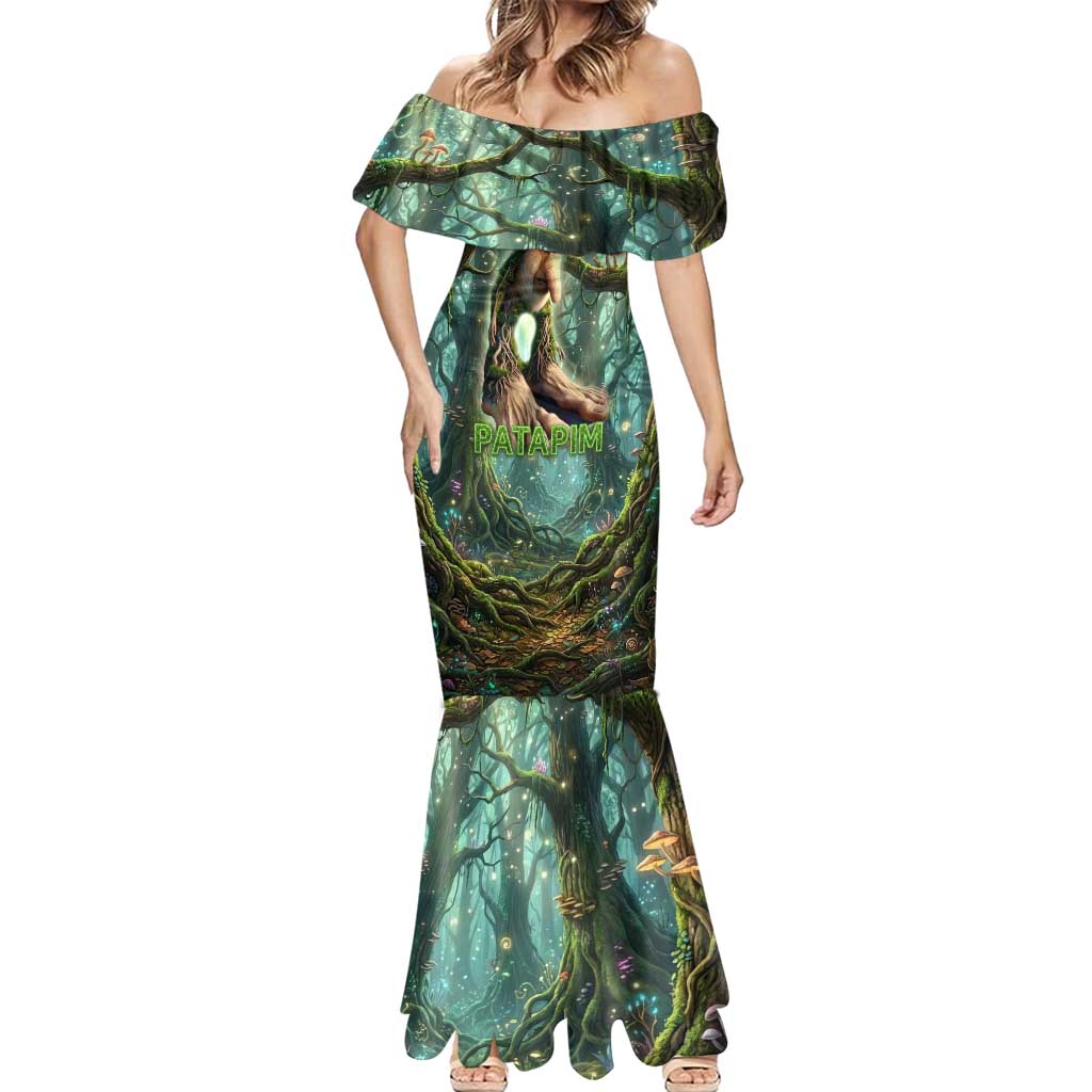 Brr Brr Patapim Mermaid Dress Glowing Heart and Magical Tree Roots in Enchanted Woods