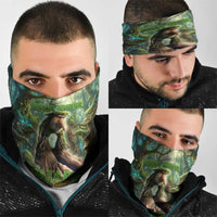 Brr Brr Patapim Neck Gaiter Glowing Heart and Magical Tree Roots in Enchanted Woods
