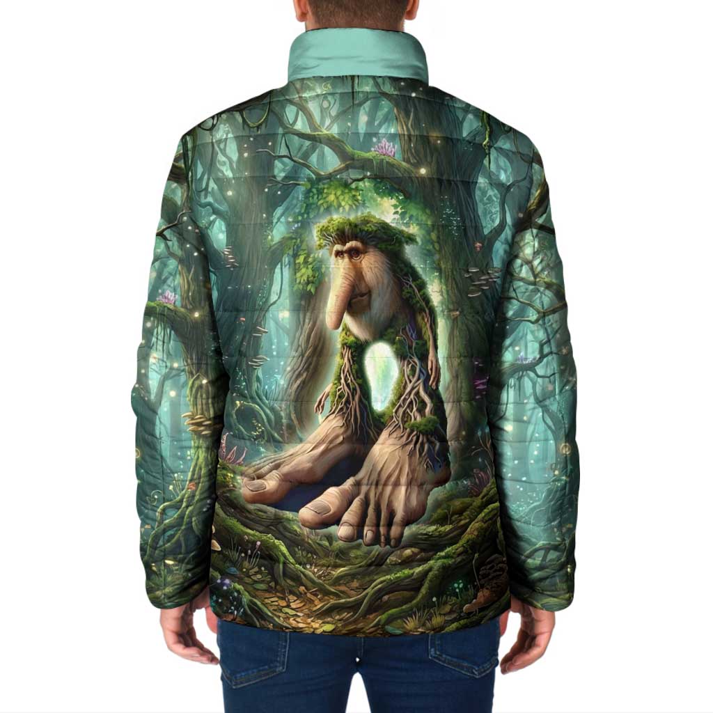 Brr Brr Patapim Padded Jacket Glowing Heart and Magical Tree Roots in Enchanted Woods